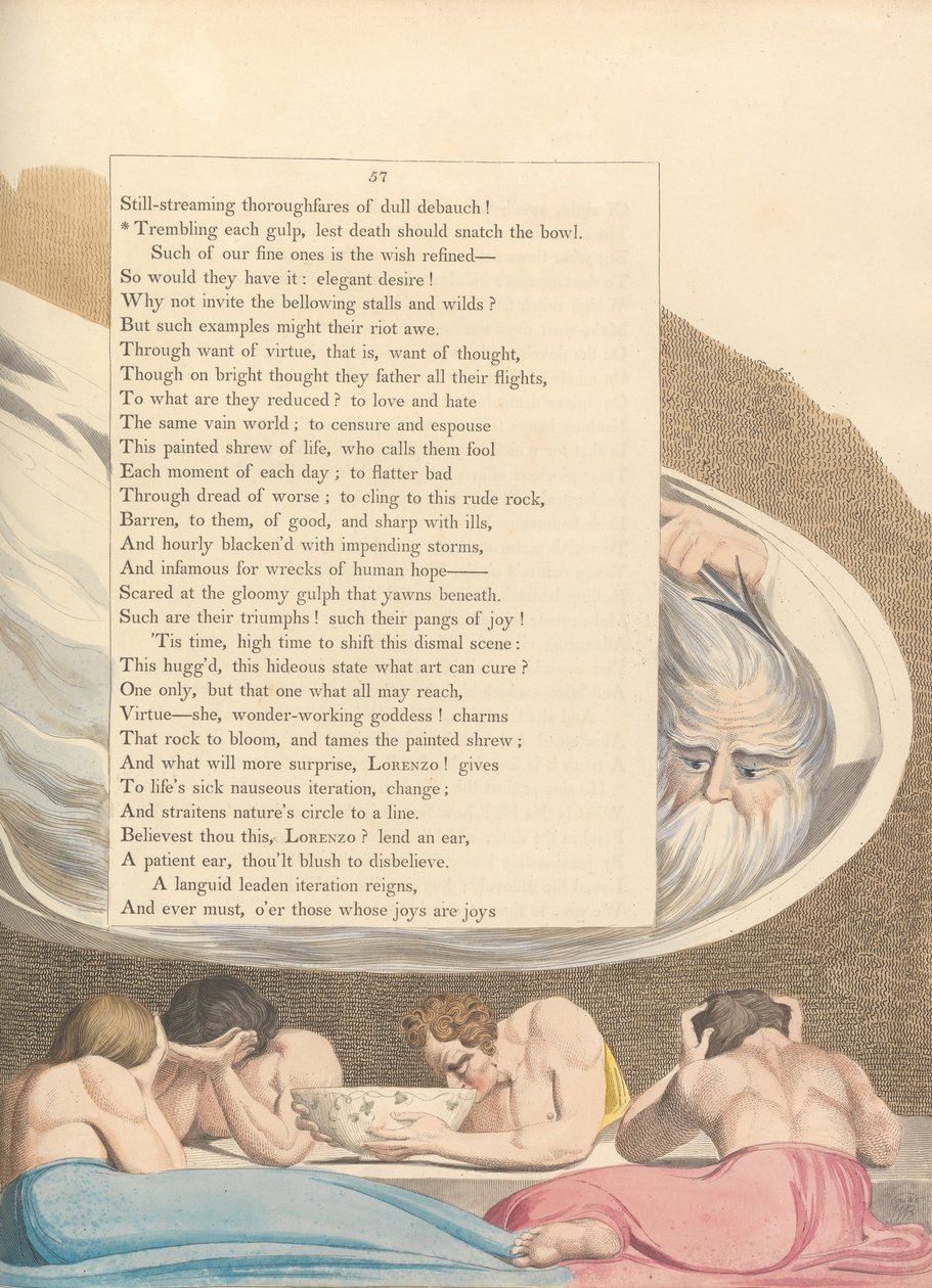 Youngs Night Tankes, sida 57, av William Blake