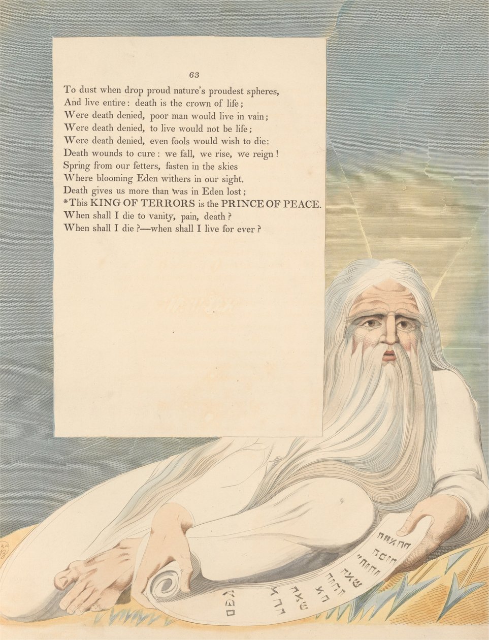 Youngs Night Thoughts, Page 63, This King of Terrors Is the Prince of Peace av William Blake