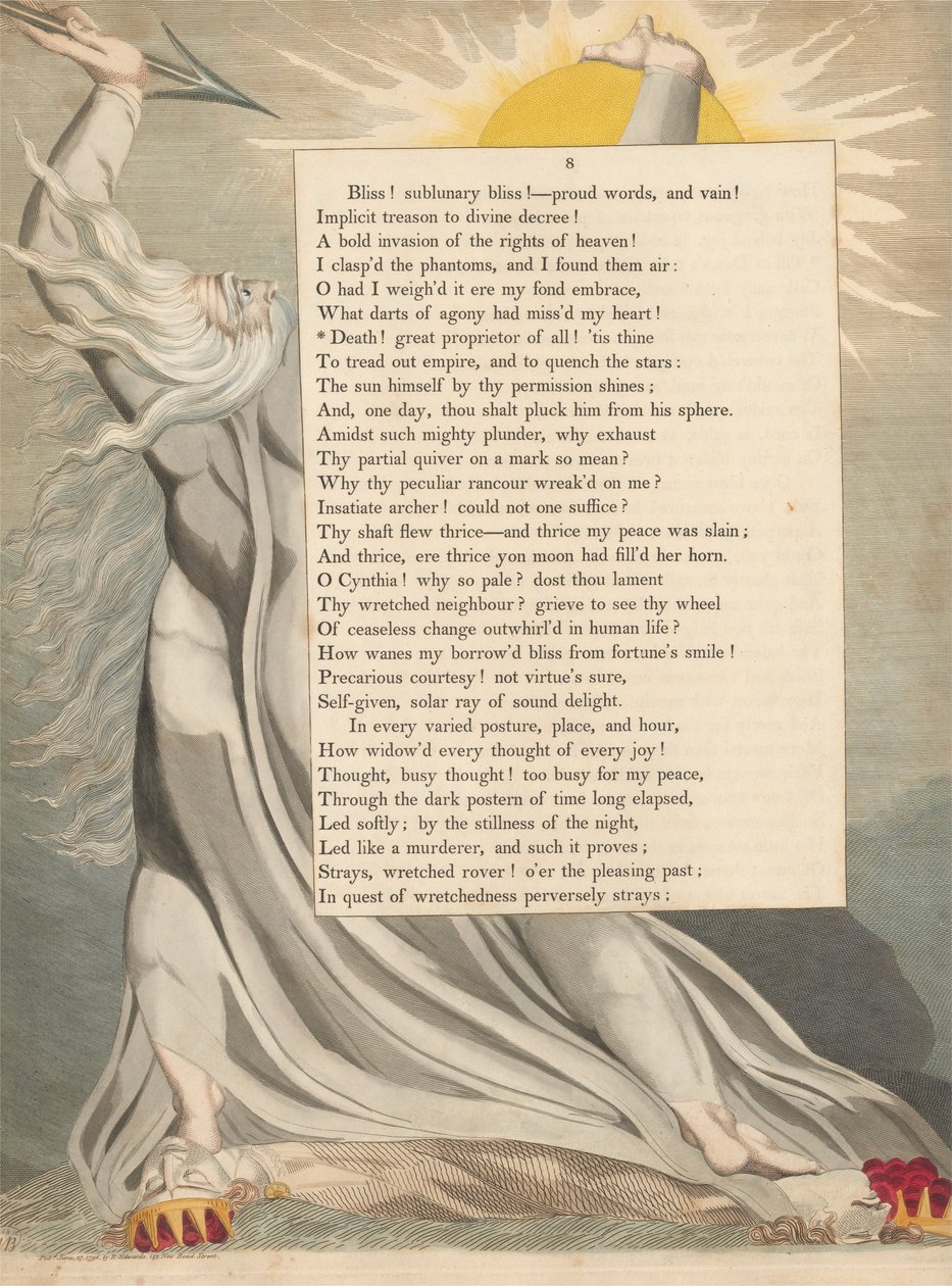 Youngs Night Thoughts, Page 8, Death! Great Proprietor of All! av William Blake