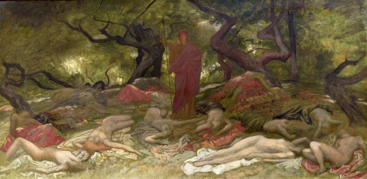 Dionysos och Bacchantes, ca 1900 av William Blake Richmond