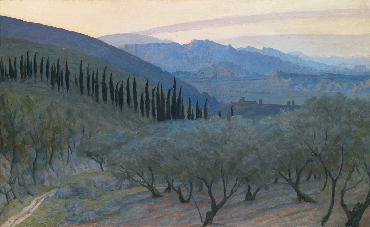 Soluppgång, Umbrien, 1914 av William Blake Richmond