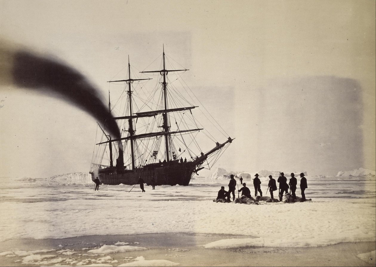 Jakt med ånga i Melville Bay av William Bradford