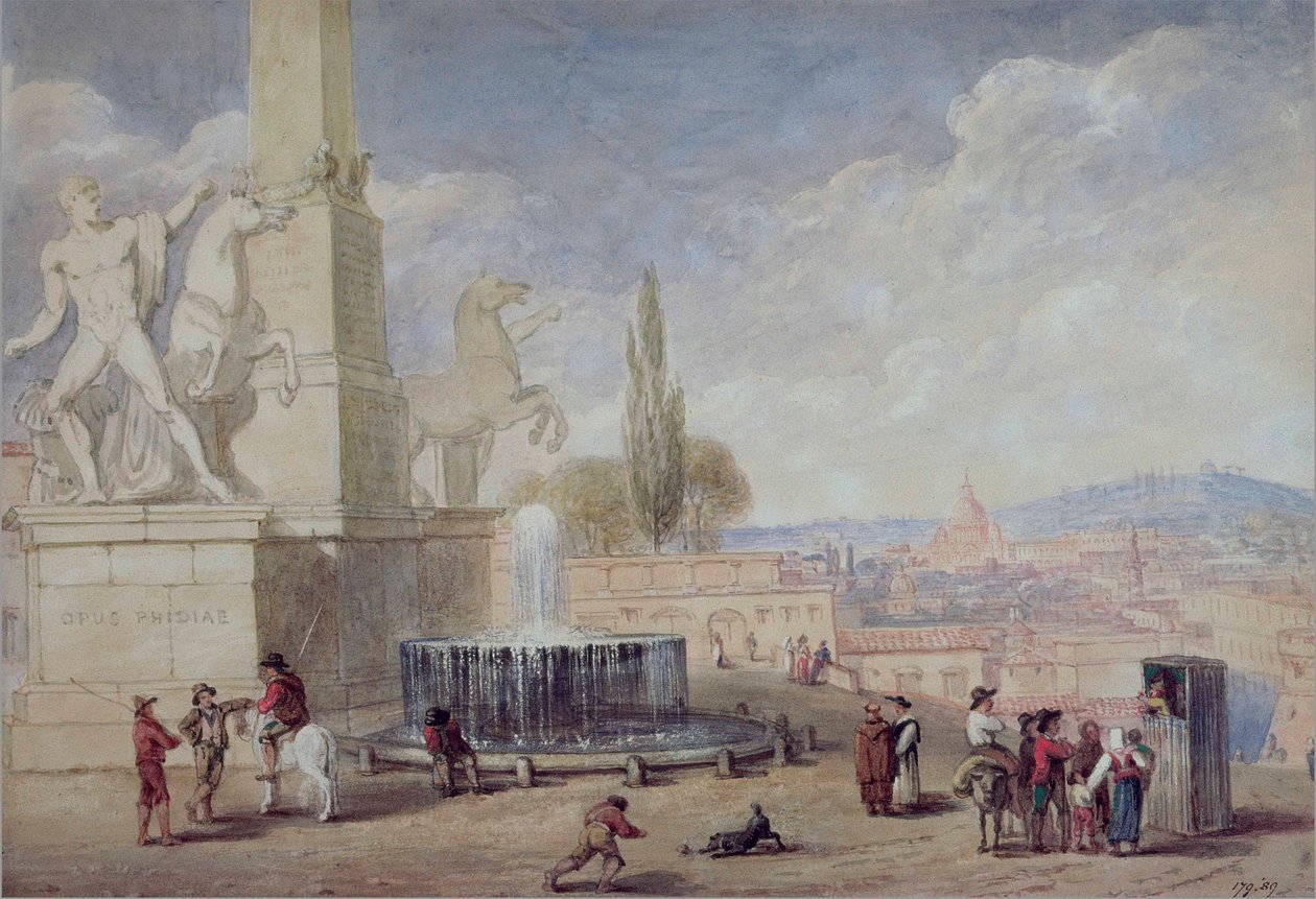 Monte Cavallo, Rom swed av William Brockedon
