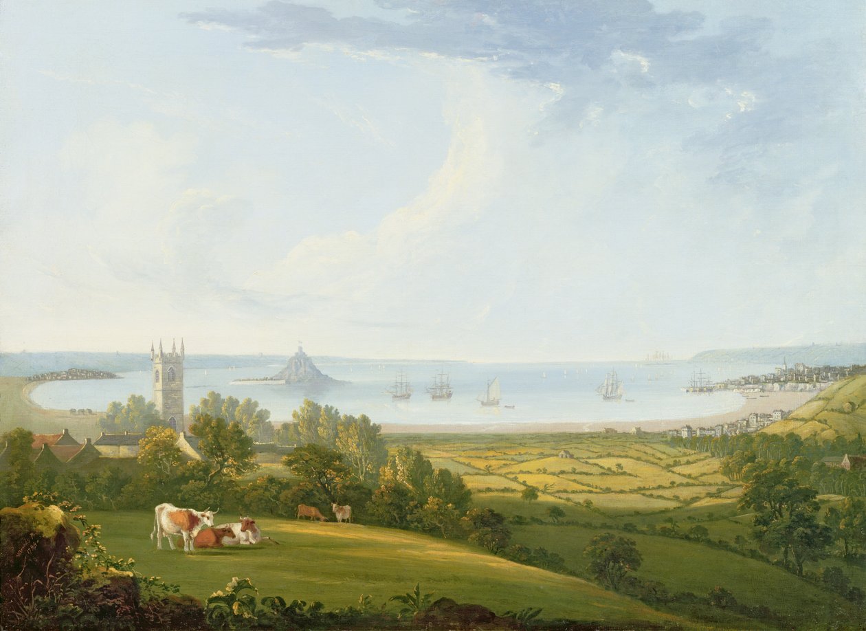 Mounts Bay från Ludgvan, 1790 av William Brooks