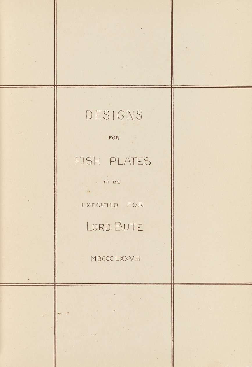 Frontispice till "Designs for Fish Plates", 1878 av William Burges
