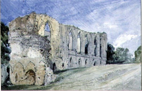Easby Abbey, Yorkshire av William Callow