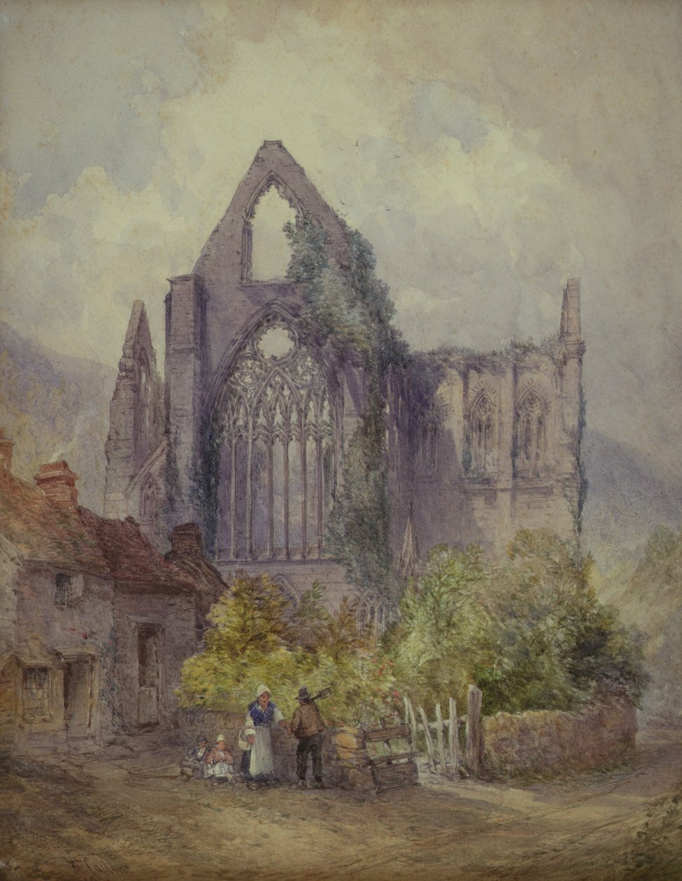 Tintern Abbey, 1901 (wc på papper) av William Callow
