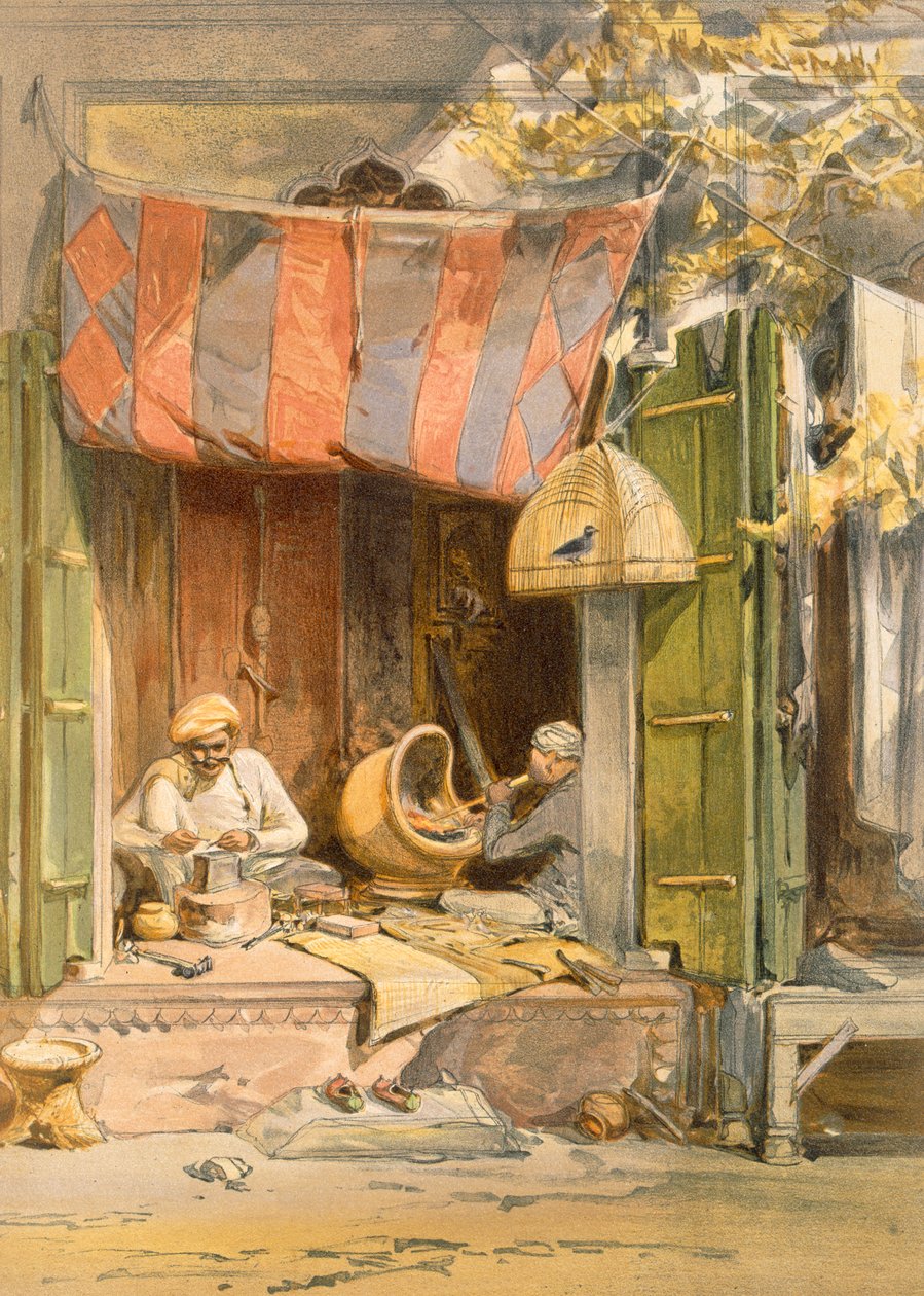 Delhi - Juvelerare, från "India Ancient and Modern", 1867 av William Crimea Simpson