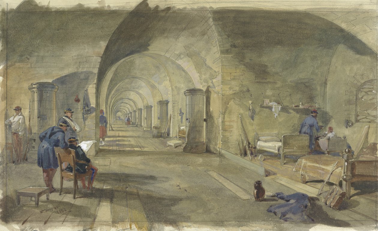 Interiör av Fort Nicholas, Sebastopol, Krim av William Crimea Simpson