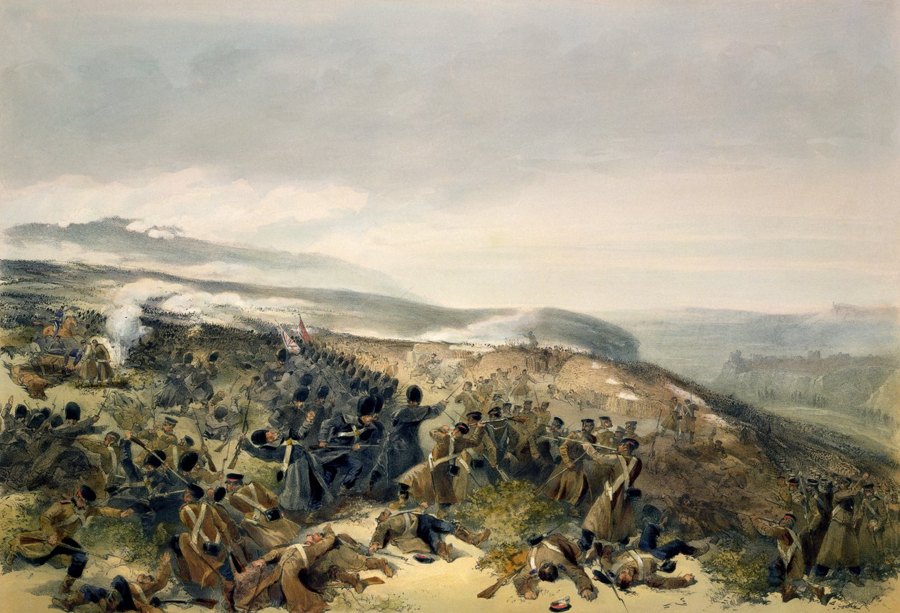 Second Charge of the Guards at Inkerman, 5 november 1854, skylt från 