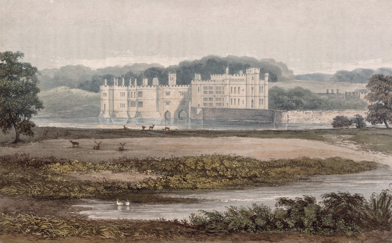 Leeds Castle, från R. Ackermanns (1764-1834) 