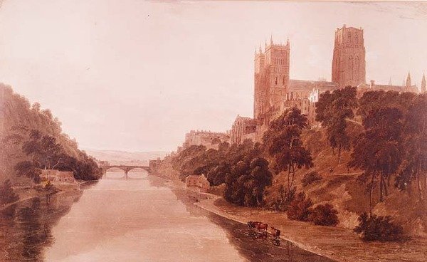 Durhams katedral av William Daniell