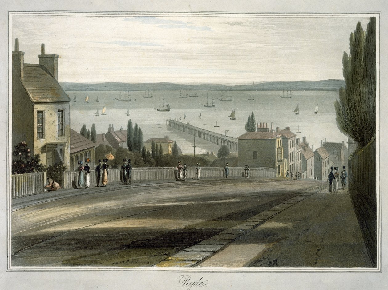 Ryde, från "A Voyage Around Great Britain Undertaken between the Years 1814 and 1825" (akvatint) av William Daniell