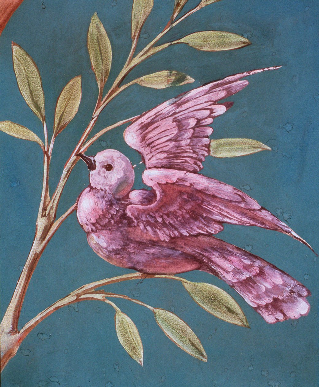 Fågel och gren av William de Morgan