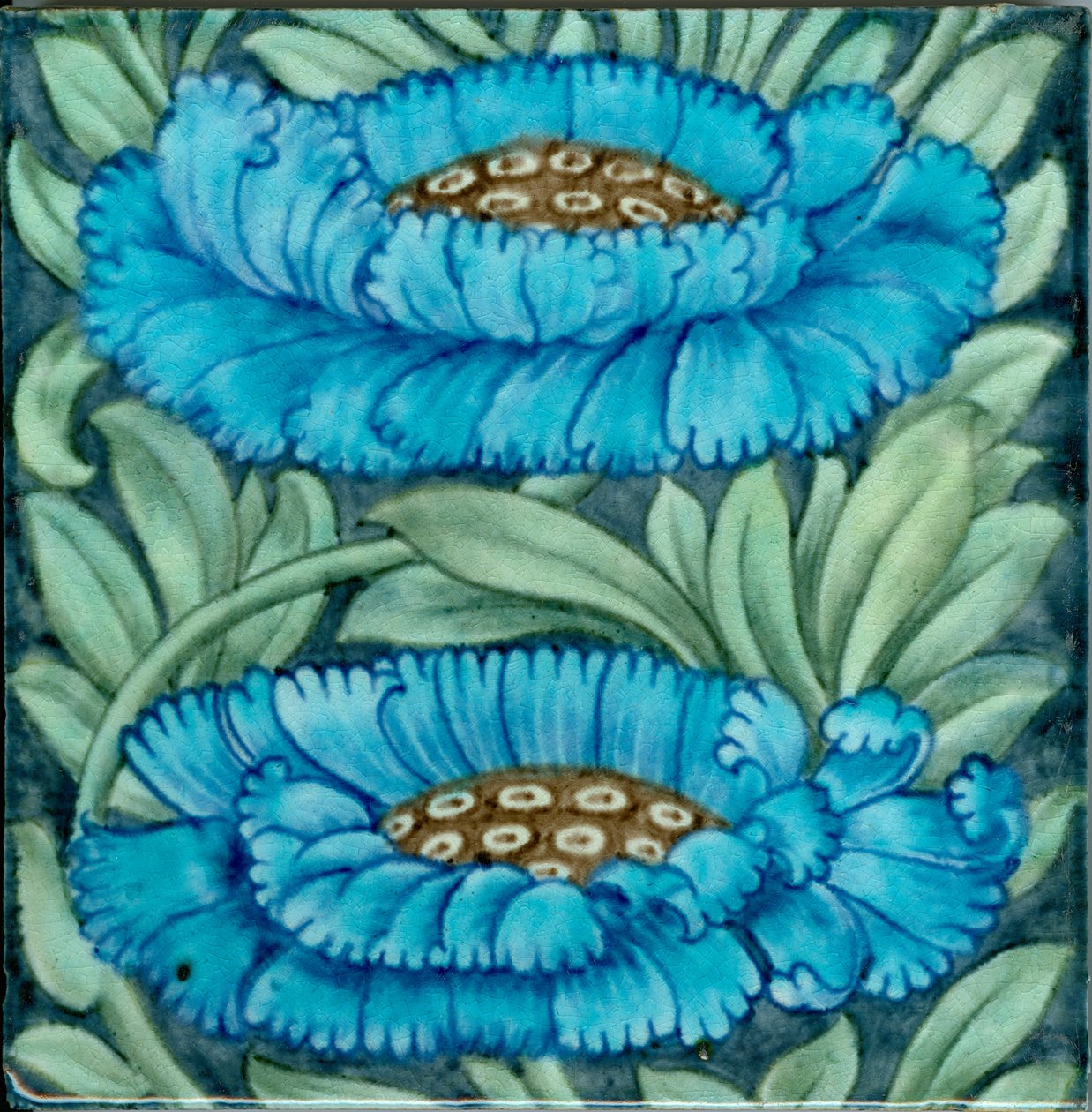 Marlborough mönster kakel (keramik) av William de Morgan