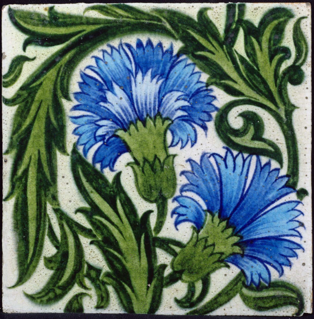 Plattor med blommönster (keramik) av William de Morgan