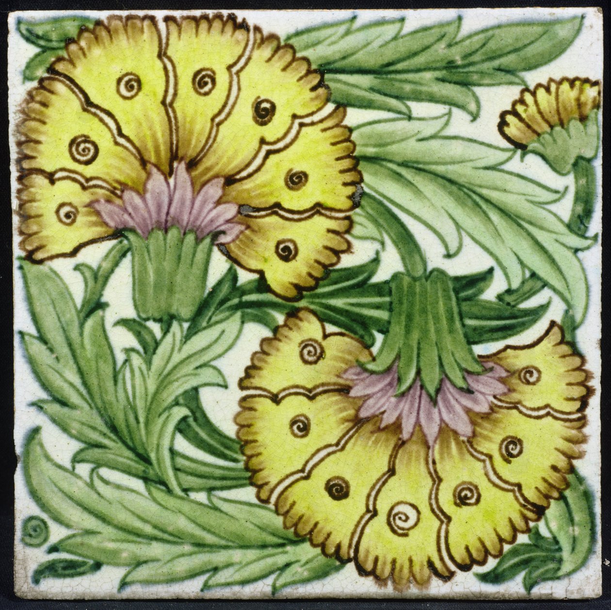 Plattor med blommönster (keramik) av William de Morgan