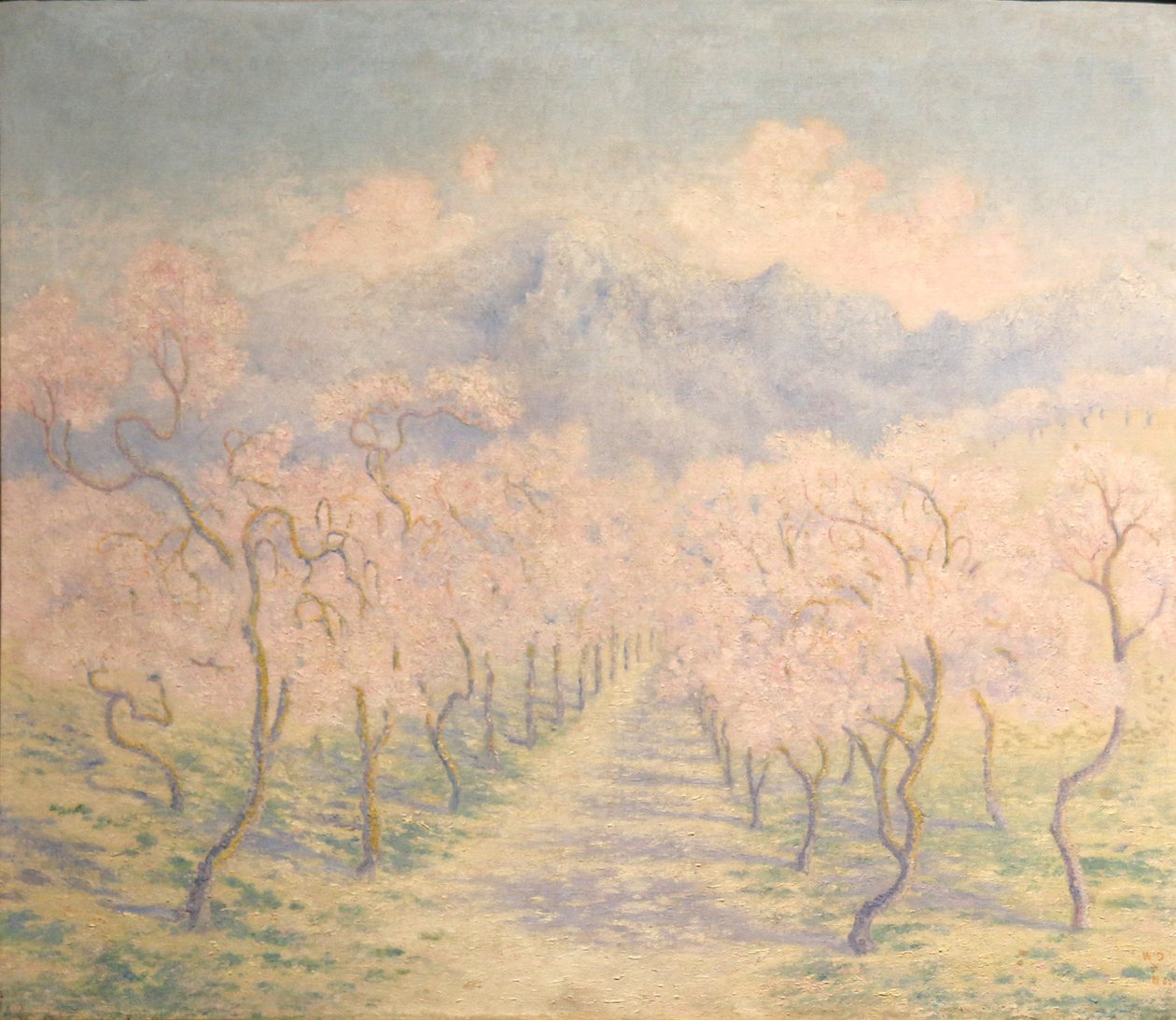  Les amandiers, BalearesnEnglish: Almond trees, BalearicnNederlands: De amandelbomen, Balearenn av William Degouve de Nuncques