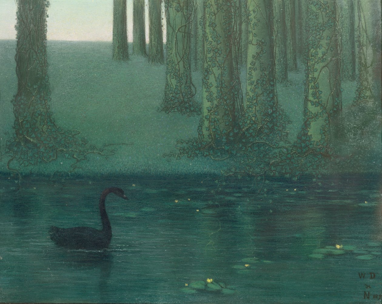 The Black Swan, 1896 (pastell på papper) av William Degouve de Nuncques