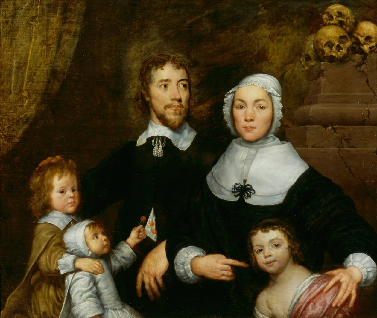 Porträtt av en familj, troligen Richard Streatfeilds av William Dobson