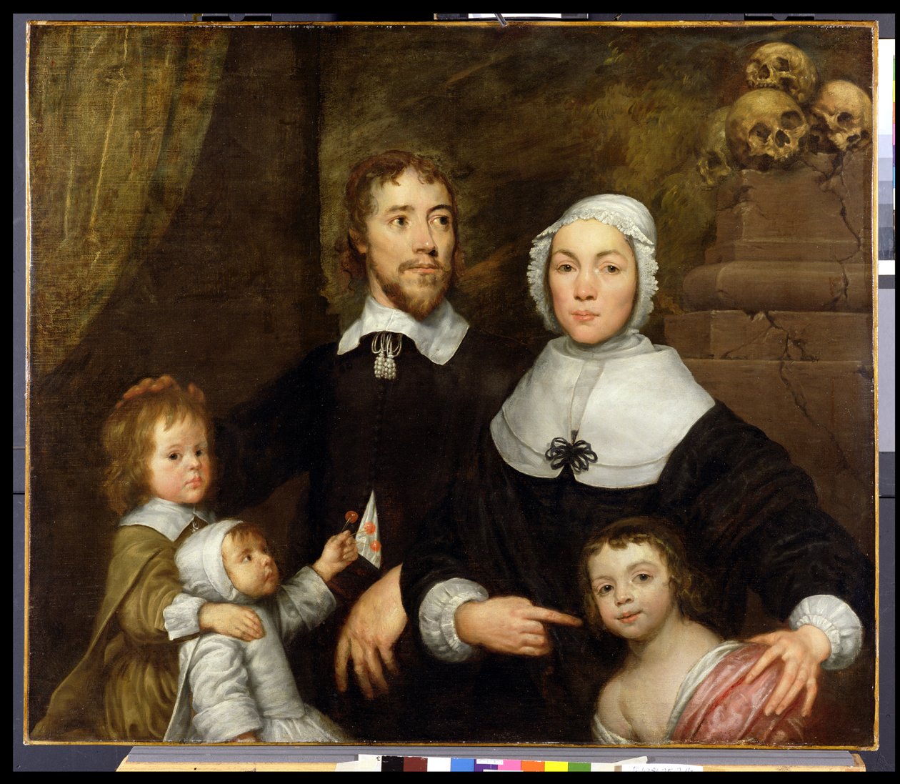 Porträtt av en familj, förmodligen det av Richard Streatfeild, c.1645 av William Dobson