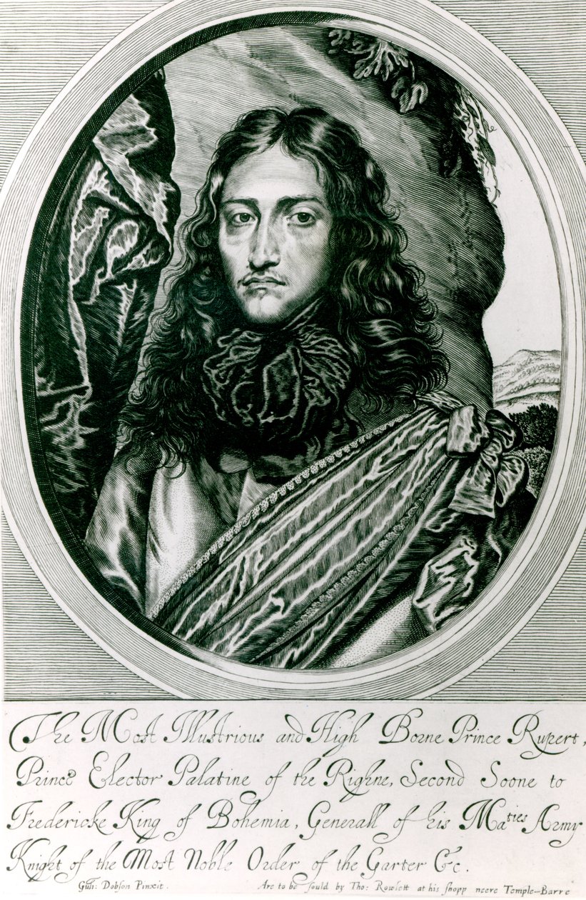 Prins Rupert av Rhen graverad av William Faithorne av William Dobson