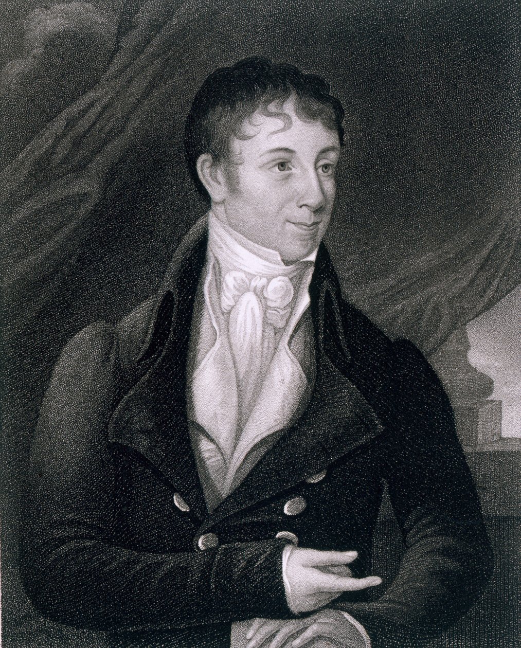 Charles Brockden Brown (1771-1810) graverad av John B. Forrest (1814-70) av William Dunlap