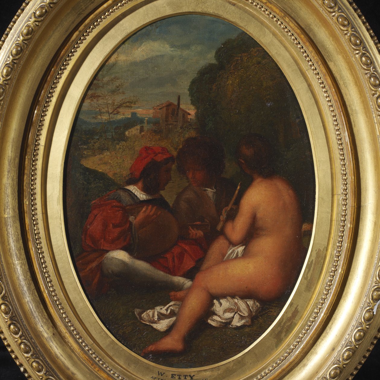 Le Concert Champetre, efter Titian (olja på duk nedlagd ombord) (se även 283748) av William Etty