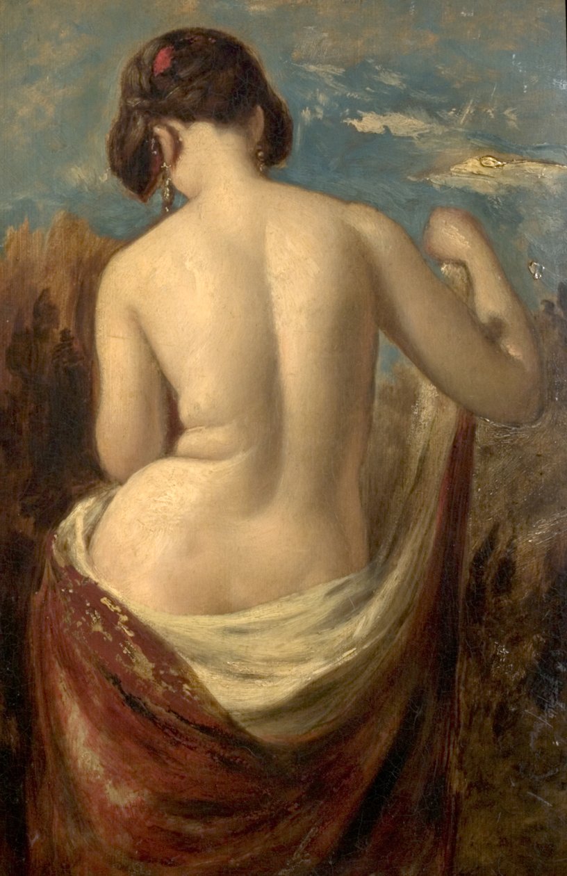 Studie av en halvnaken figur av William Etty