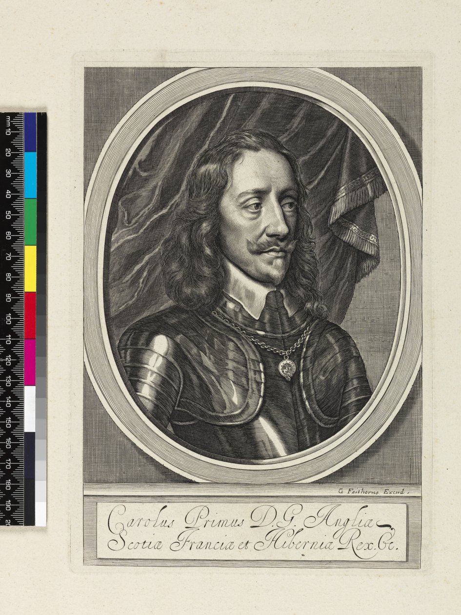 Porträtt av Karl I, 1658 av William Faithorne
