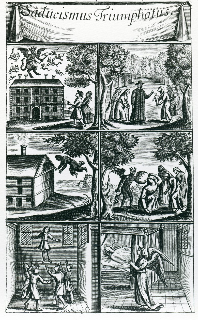 Saducismus Triumphatus, andra delen, graverad av konstnären av William Faithorne
