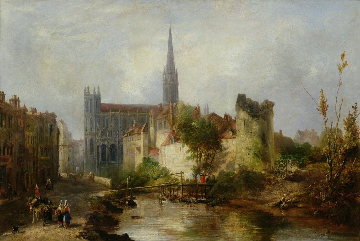 Utsikt över St. Peter-kyrkan, Caen, 1841 av William Fowler
