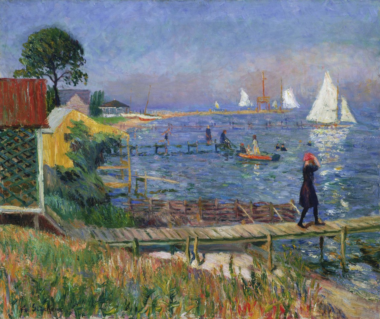 Badande på Bellport av William James Glackens