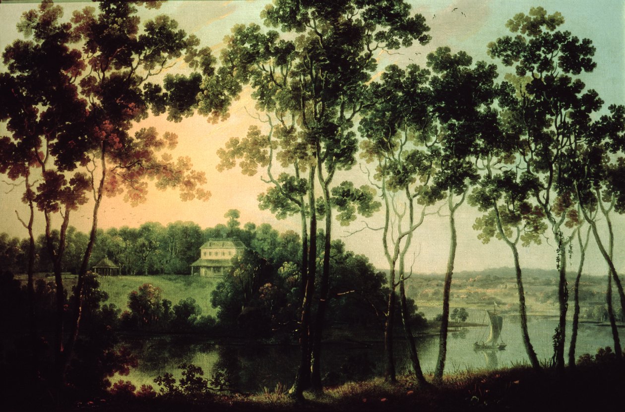 Fairmount och Schuylkill River, 1800 av William Groombridge