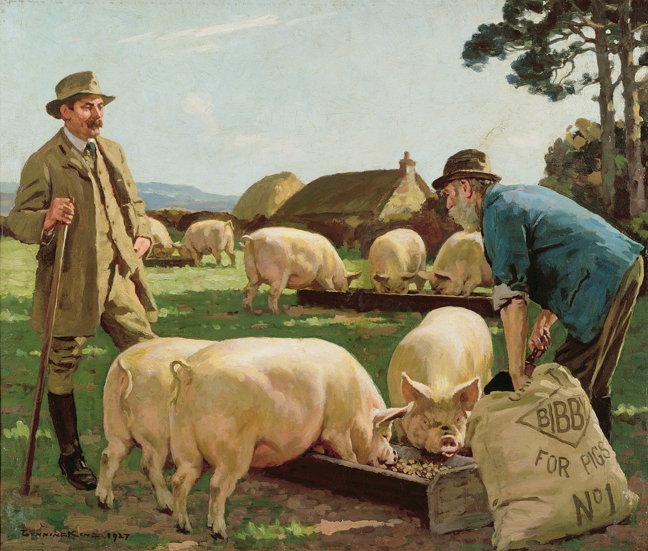 Gårdsplats, 1927 av William Gunning King