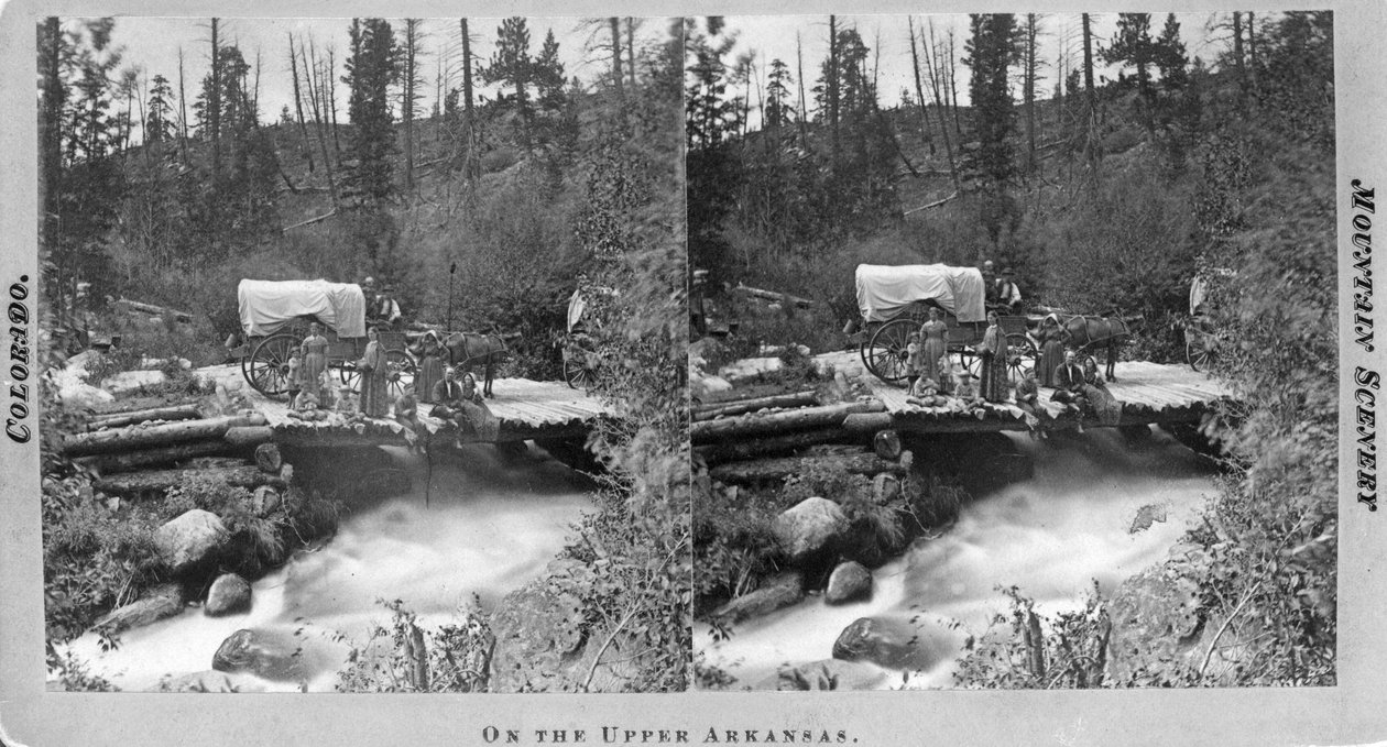 On the Upper Arkansas, c.1870 (stereograf) av William Gunnison Chamberlain