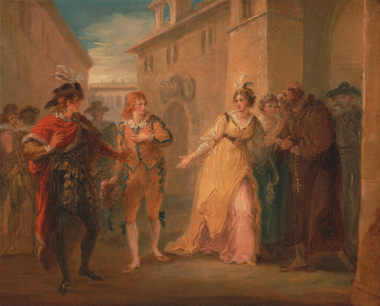 Avslöjandet av Olivias förlovning, från tolfte natten, akt V, scen i av William Hamilton