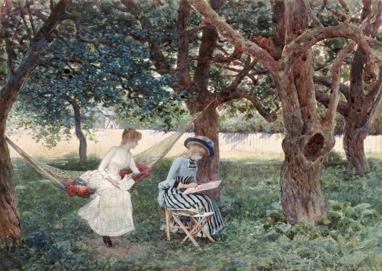 Summer Afternoon, Morris, Connecticut, 1885 (wc på papper) av William Henry Lippincott