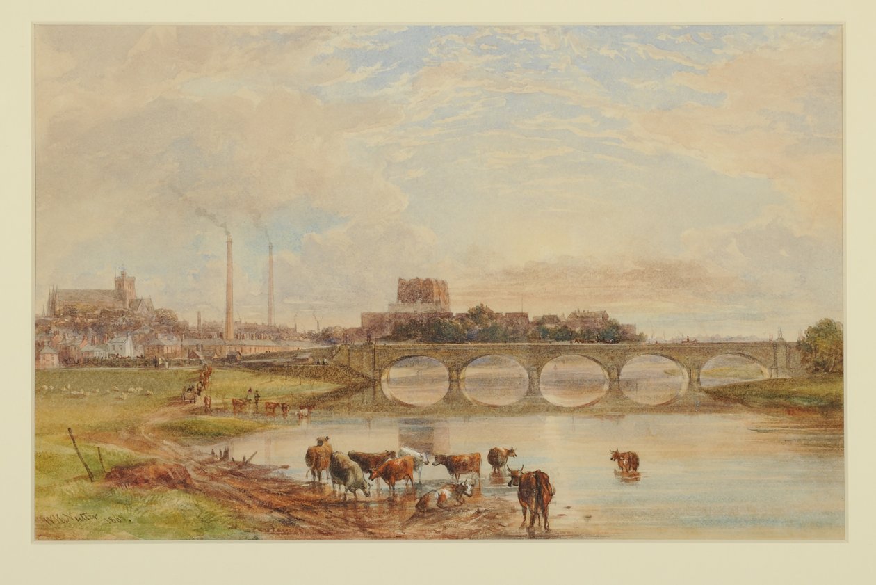 Carlisle from the Sands, 1868 (wc på papper) av William Henry Nutter