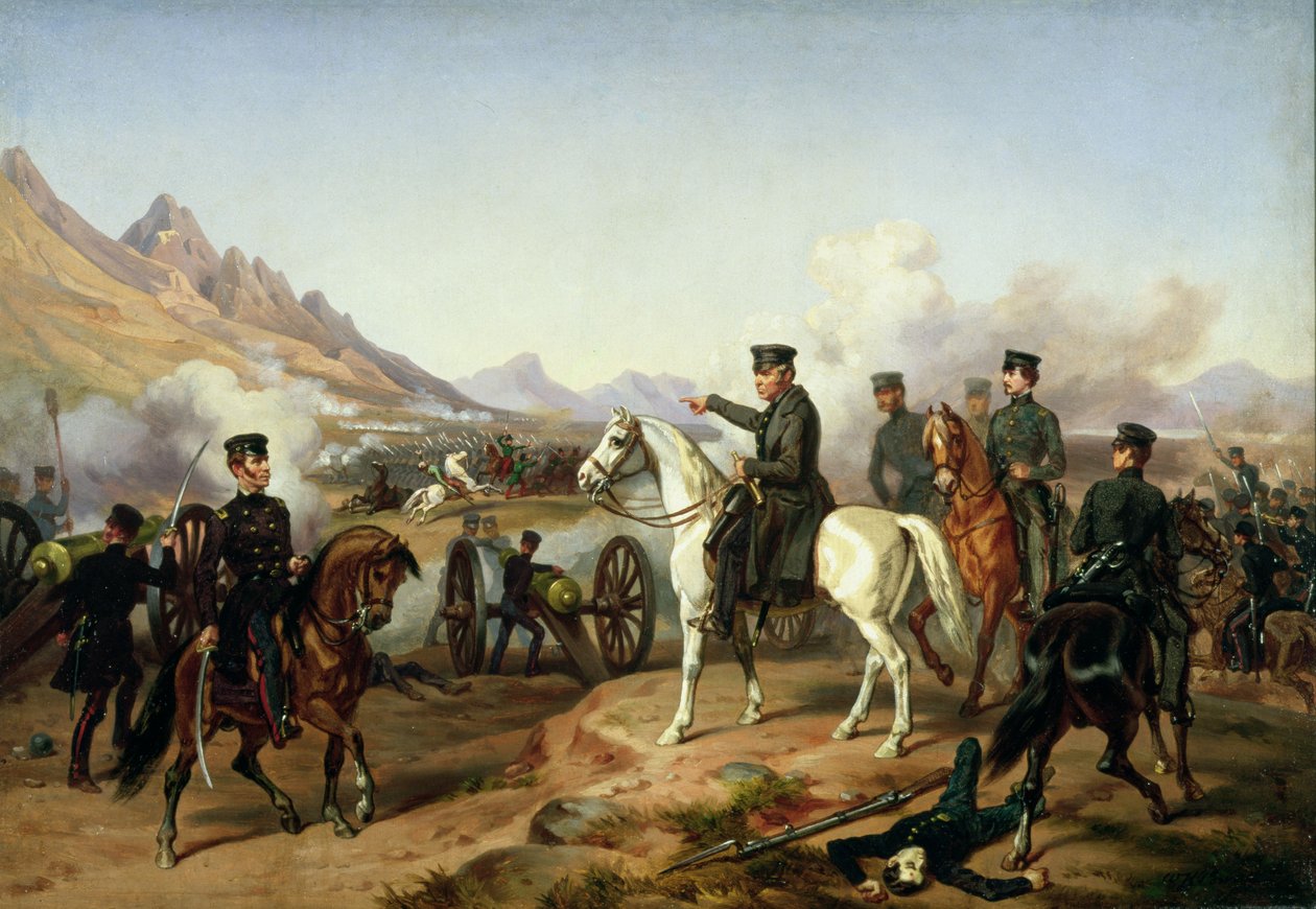 General Zachary Taylor i slaget vid Buena Vista 1847 av William Henry Powell