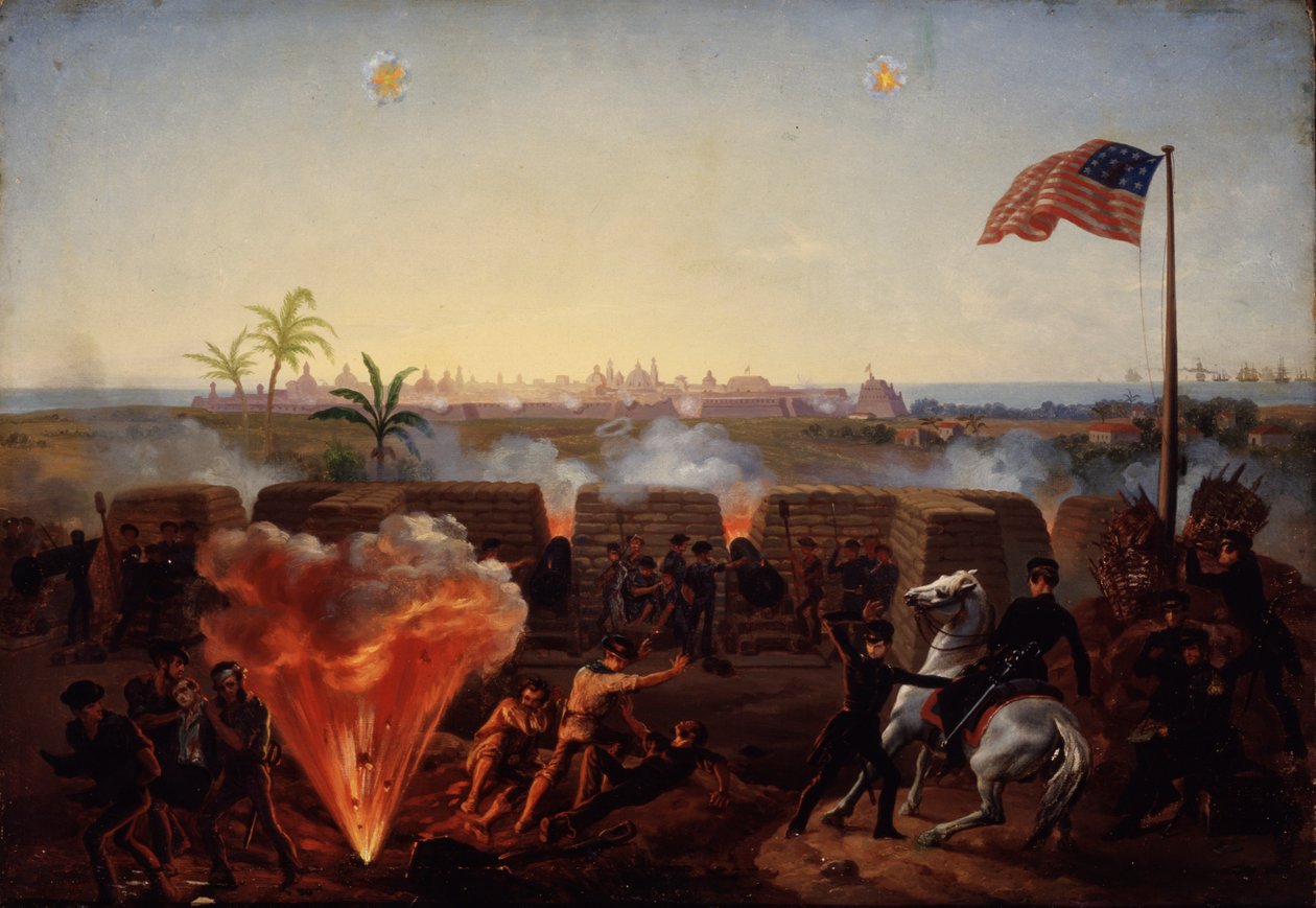 Belägringen av Vera Cruz, ca 1867 av William Henry Powell