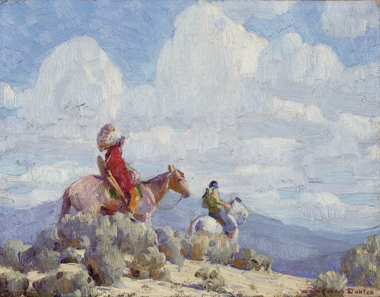 Indians of Taos (olja på duk) av William Herbert Buck Dunton