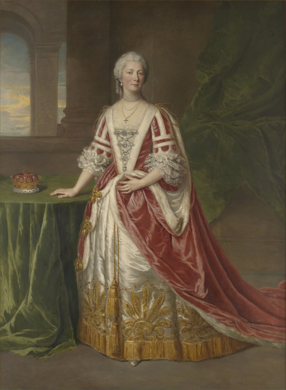 Portrait of Hester Pitt, Countess of Chatham, née Grenville (1721-1803) av William Hoare