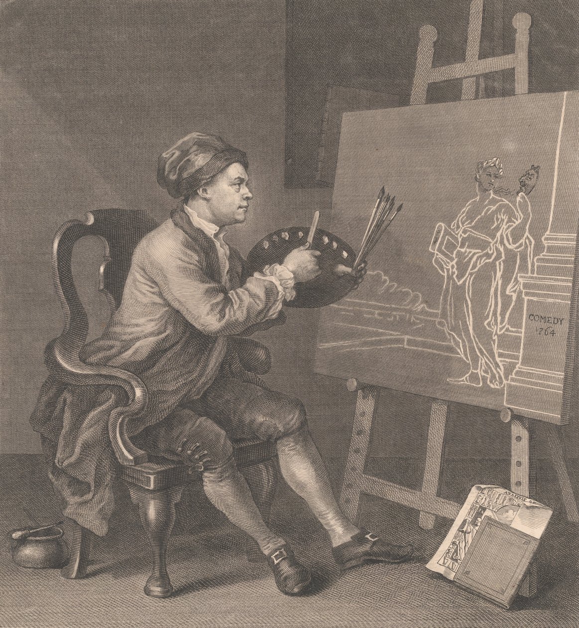 Hogarth målar den komiska musan av William Hogarth