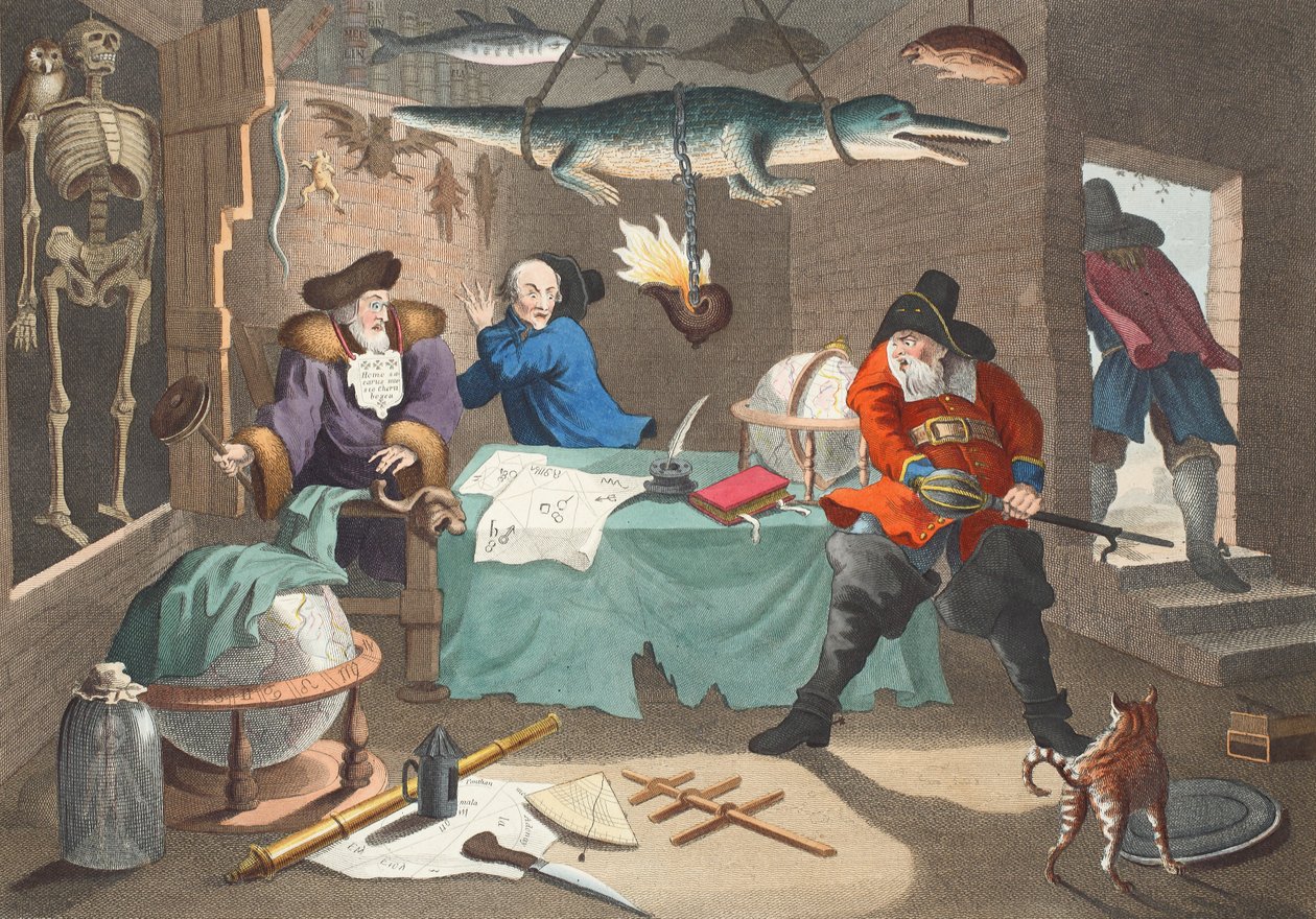 Hudibras slår Sidrophel och hans man Whachum, från 