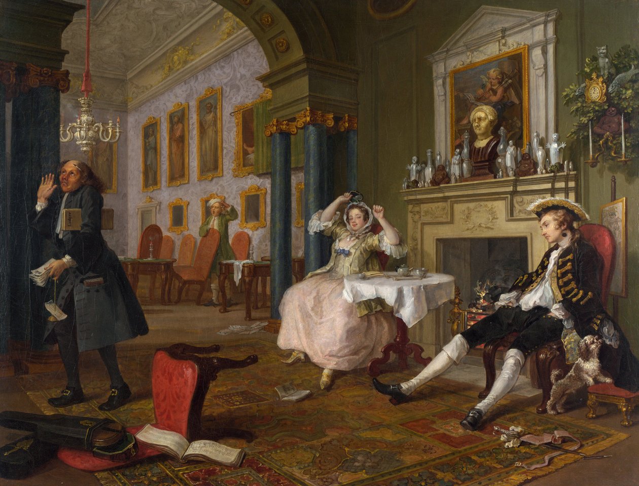 Marriage A-la-Mode: 2, The Tête à Tête av William Hogarth