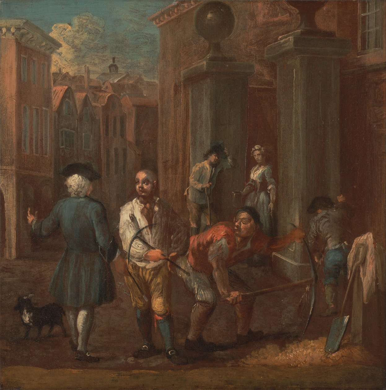 Signera för en paviour av William Hogarth