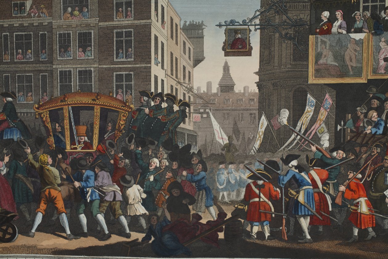 The Industrious "Prentice Lord Mayor of London, plansch XII i "Industry and Idleness, illustration från "Hogarth Restored: The Whole Works of the celebrated William Hogarth, re-engraved by Thomas Cook". av William Hogarth
