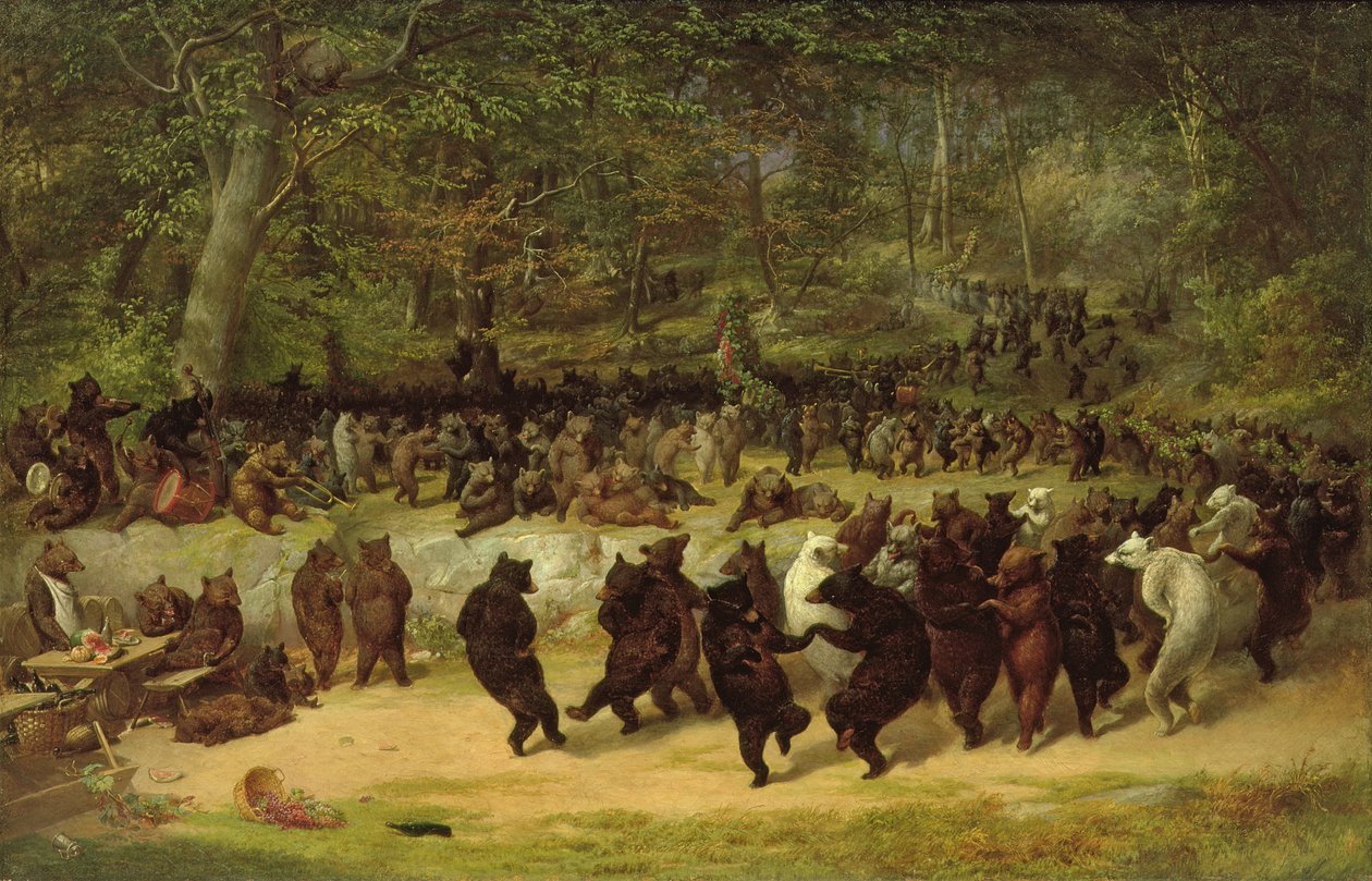 Björndansen, ca 1850 av William Holbrook Beard