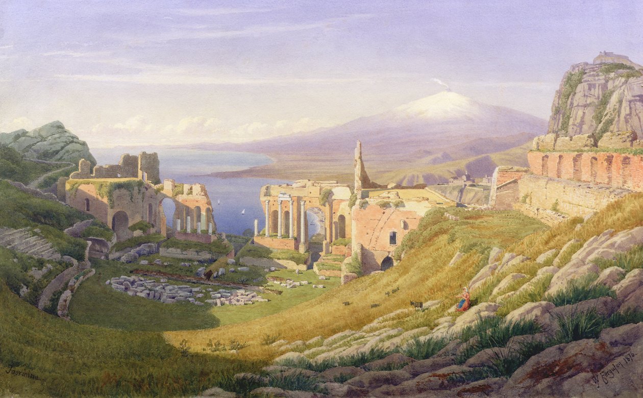 Taormina, Sicilien, 1876 av William J. Ferguson